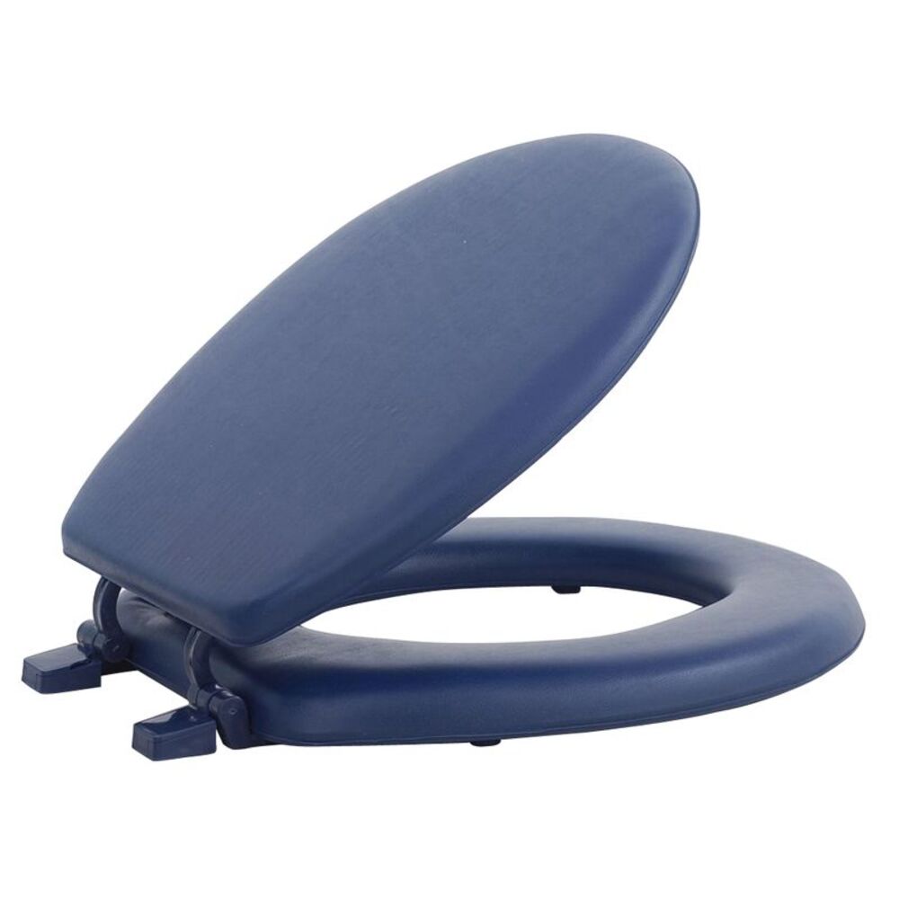 Achim Home Furnishings Fantasia Standard 17" Soft Toilet Seat Vinyl Navy